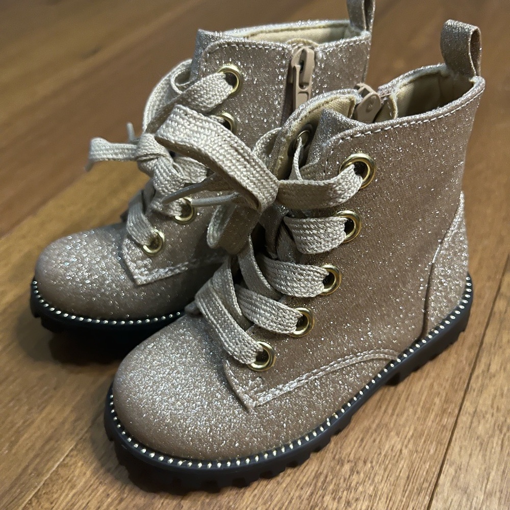 Sparkly Gold Kids Boots - Rachel Zoe